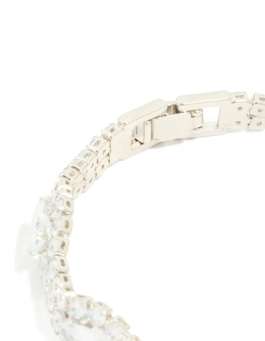 Silver Cubic Zirconia Evil Eye Tennis Bracelet - Image 5
