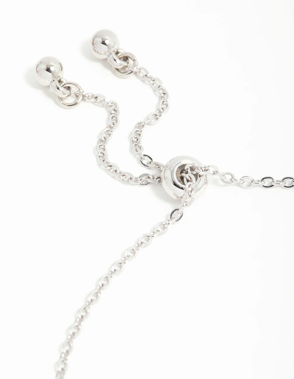 Silver Cubic Zirconia Flower Trio Toggle Bracelet - Image 3