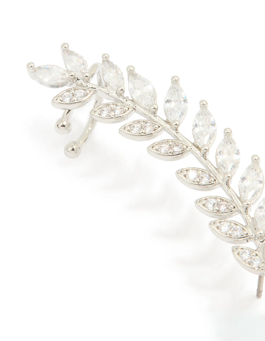 Silver Cubic Zirconia Lovely Vine Ear Cuff - Image 2