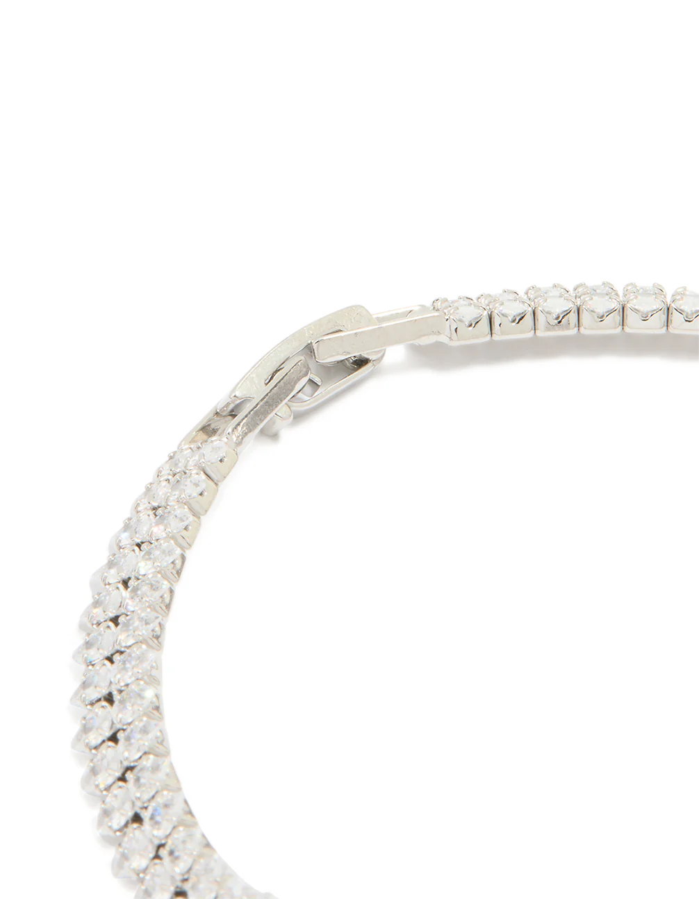 Silver Cubic Zirconia Marquise Statement Tennis Bracelet - Image 3
