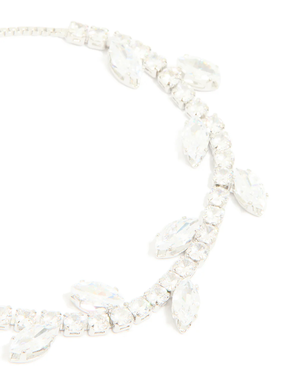Silver Cubic Zirconia Marquise Vine Toggle Bracelet - Image 4