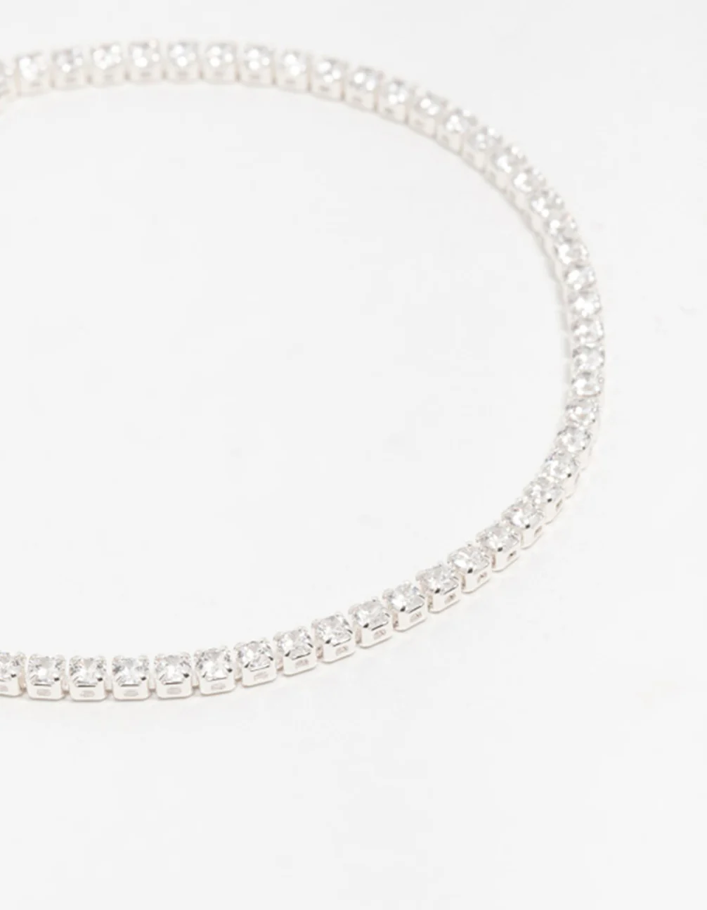 Silver Cubic Zirconia Mini Tennis Bracelet - Image 2