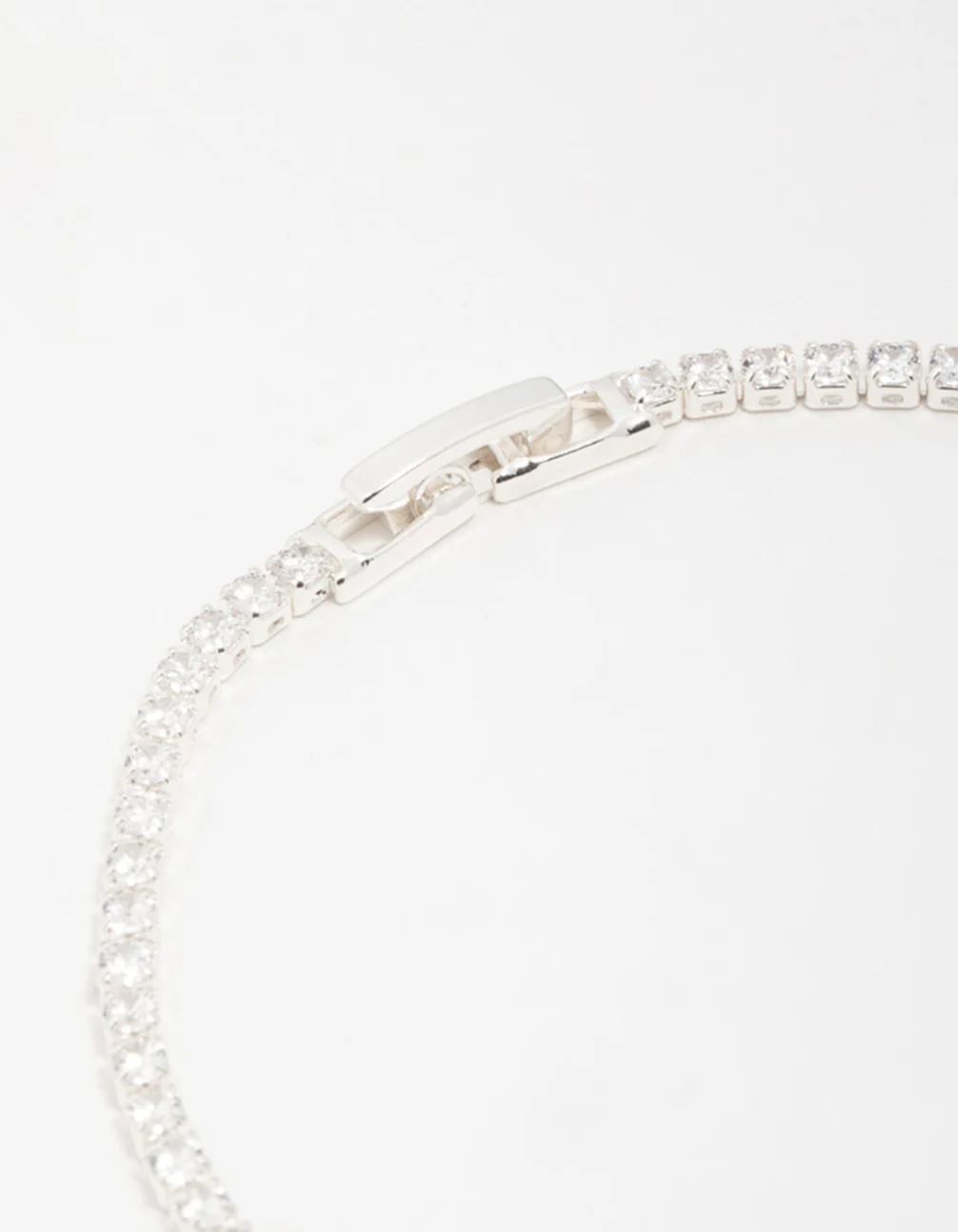 Silver Cubic Zirconia Mini Tennis Bracelet - Image 3