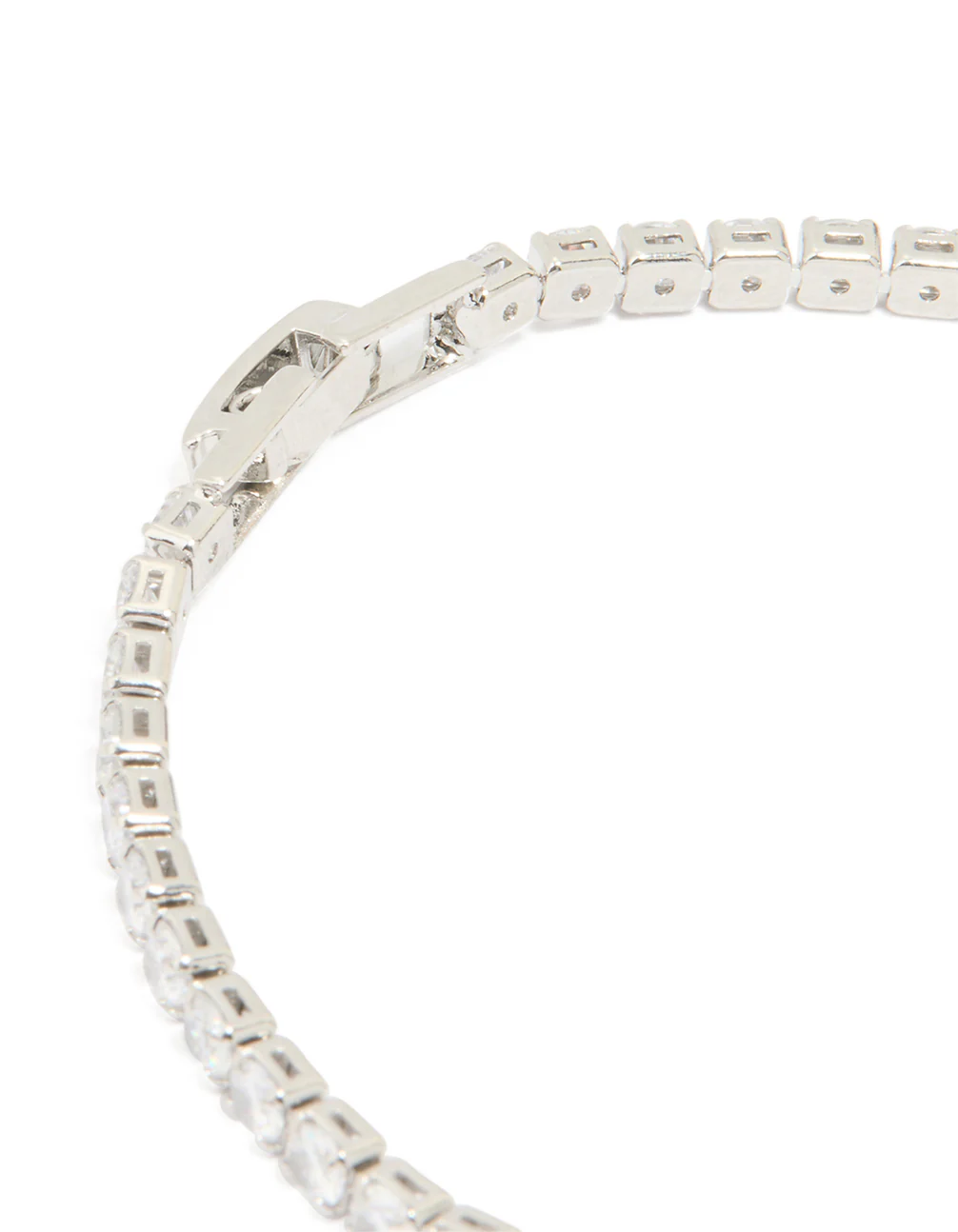 Silver Cubic Zirconia Round Tennis Bracelet - Image 3