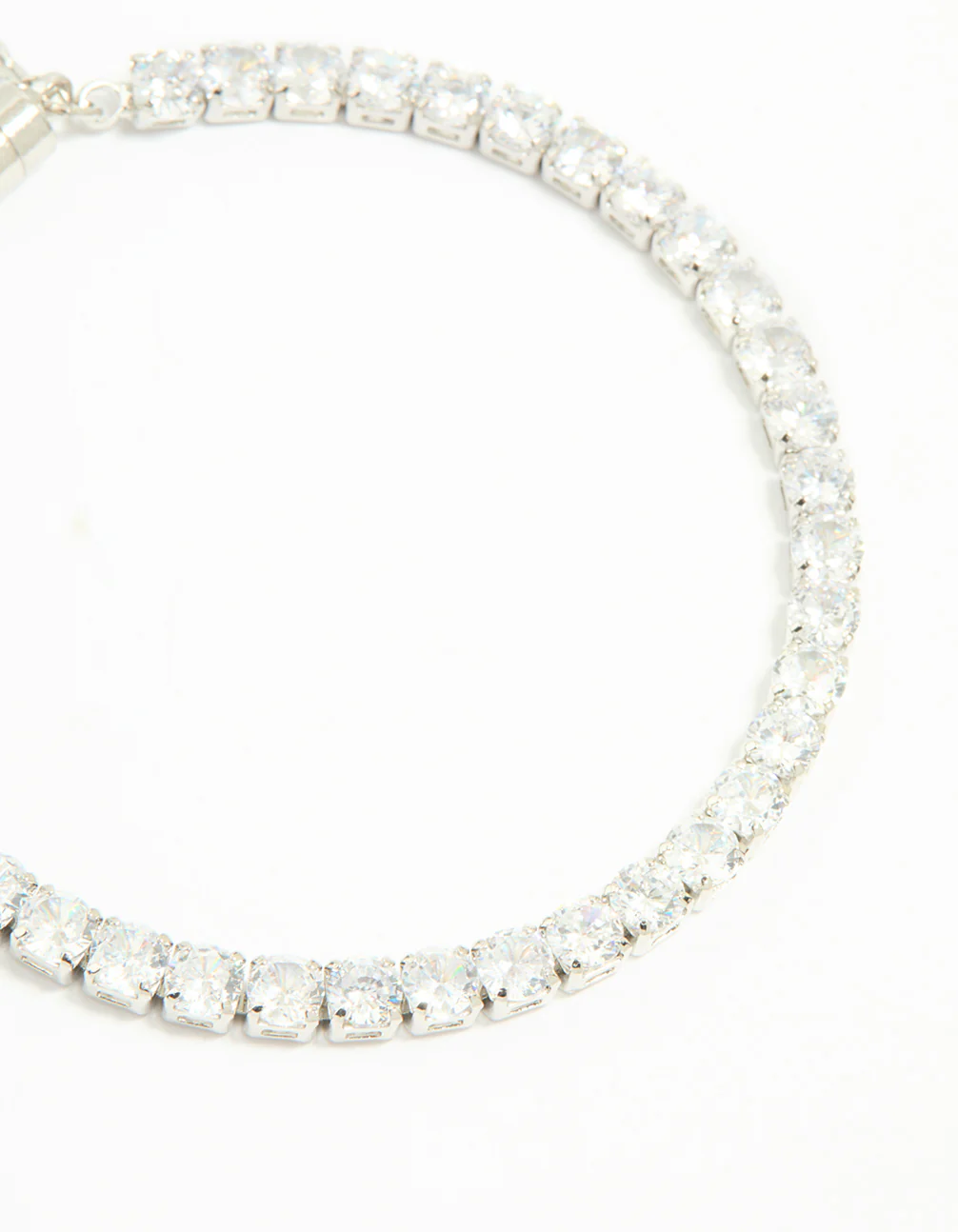 Silver Cubic Zirconia Tennis Bracelet - Image 2