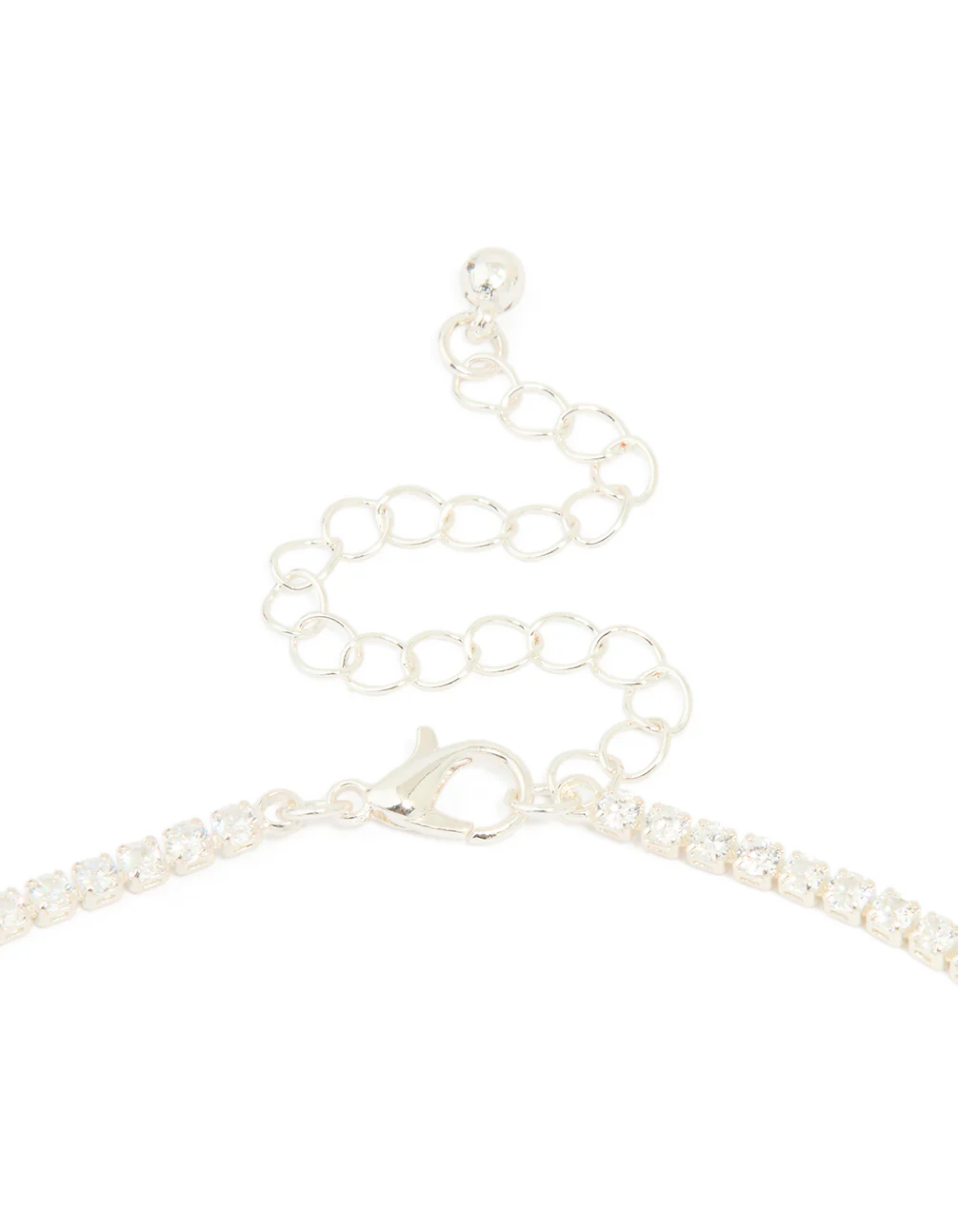 Silver Cubic Zirconia Tennis Necklace, Bracelet & Earrings Set - Image 3