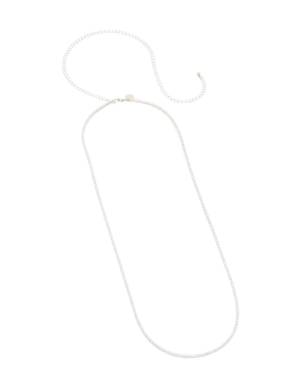 Silver Cubic Zirconia Tennis Waist Chain - Image 2