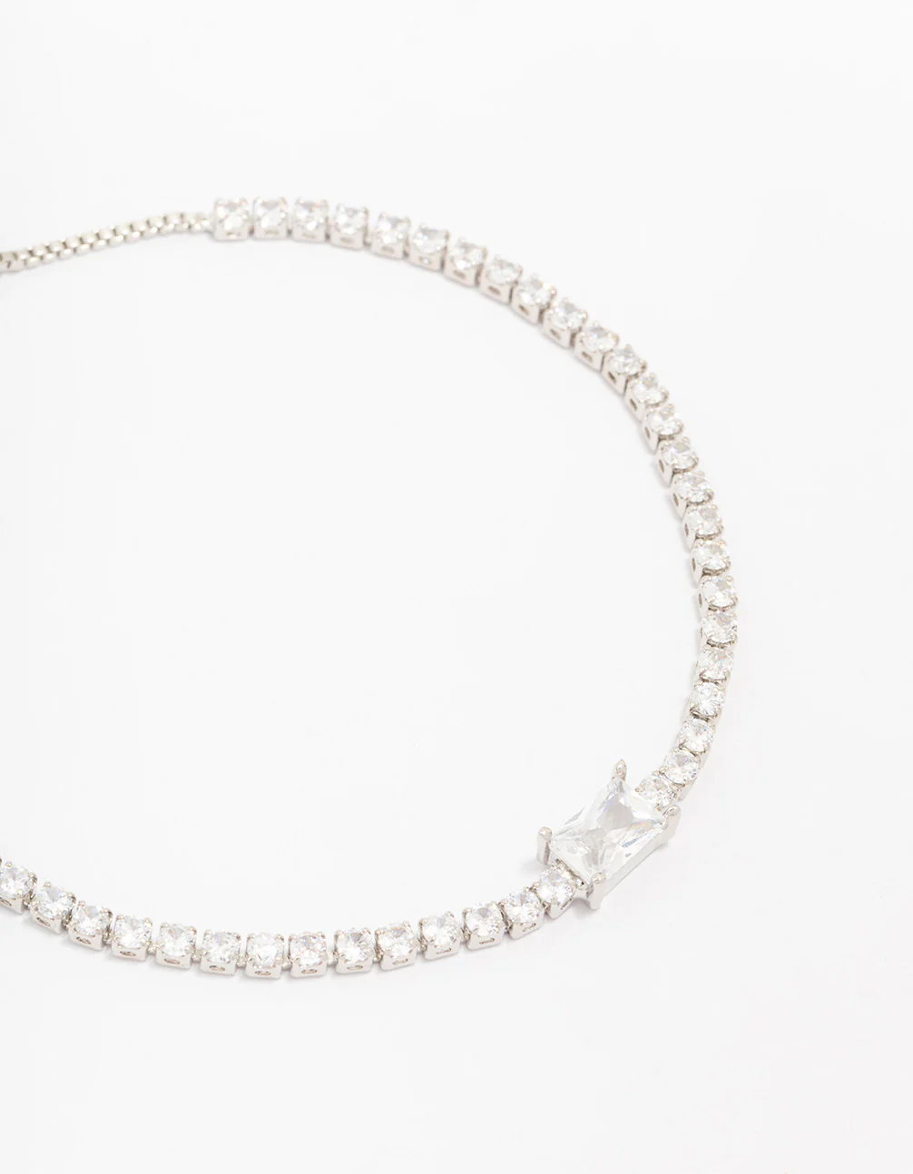 Silver Cubic Zirconia Toggle Bracelet - Image 2