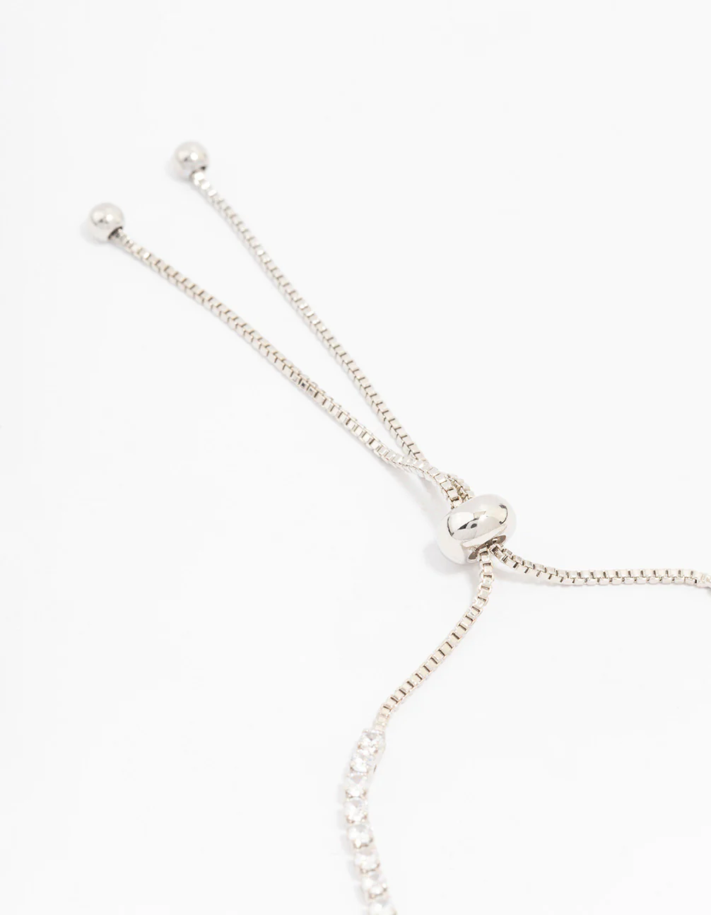 Silver Cubic Zirconia Toggle Bracelet - Image 3