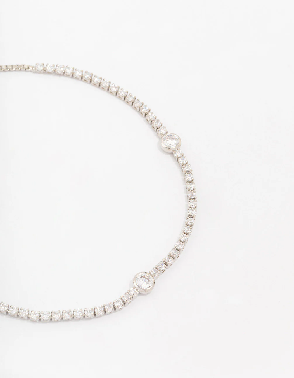 Silver Cubic Zirconia Toggle Bracelet - Image 2