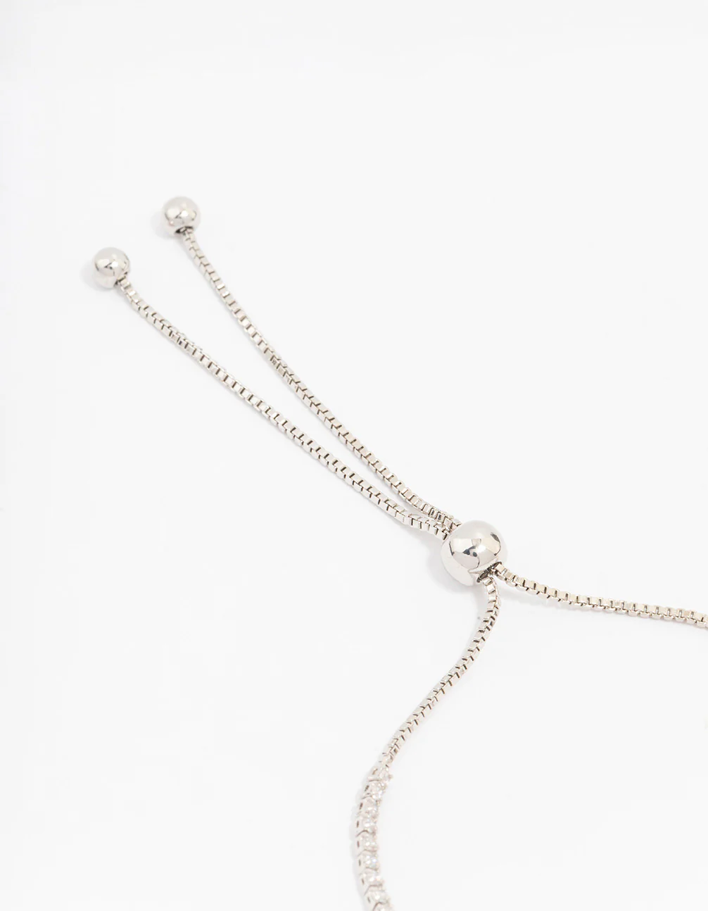 Silver Cubic Zirconia Toggle Bracelet - Image 3