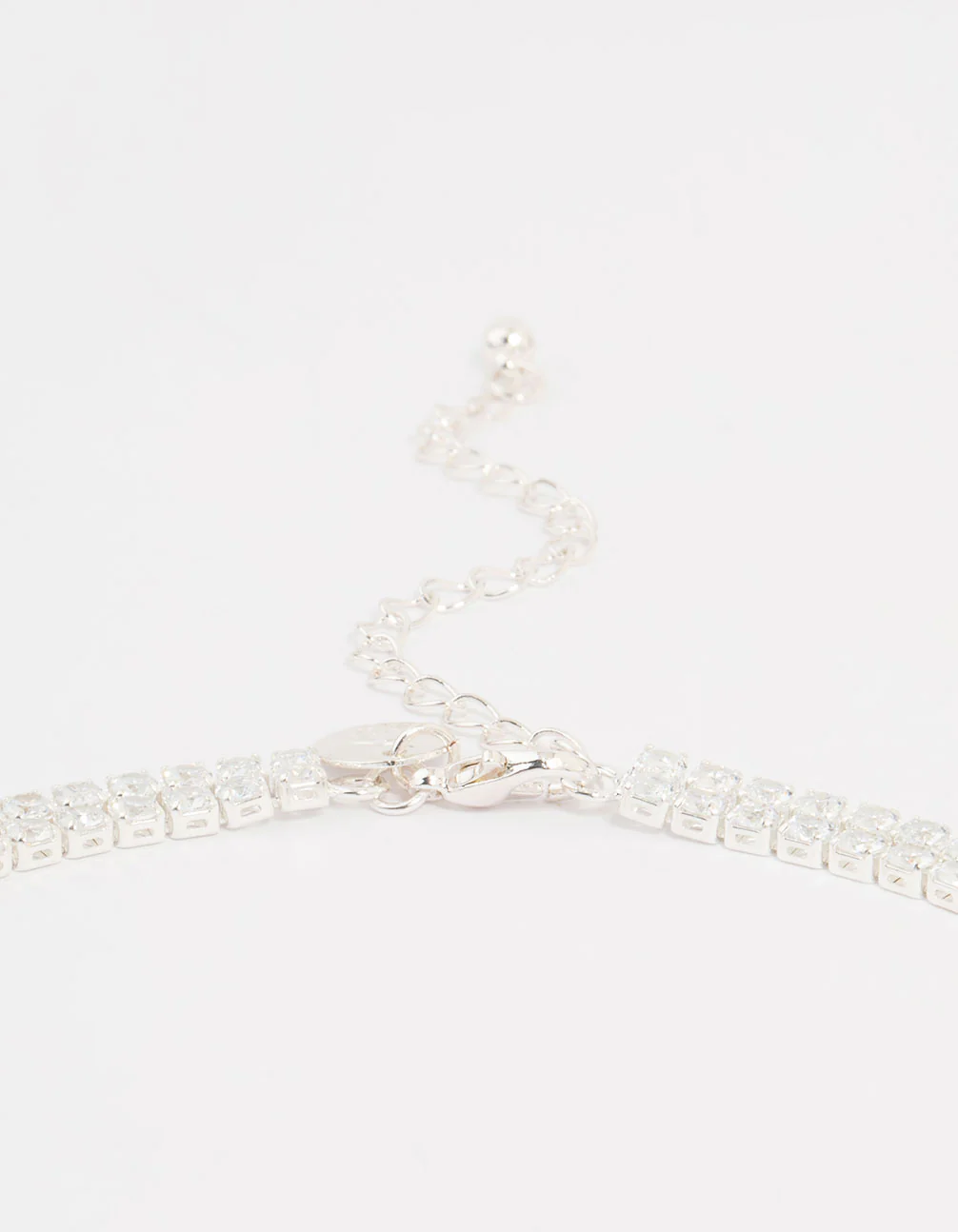 Silver Cubic Zirconia V Necklace - Image 3
