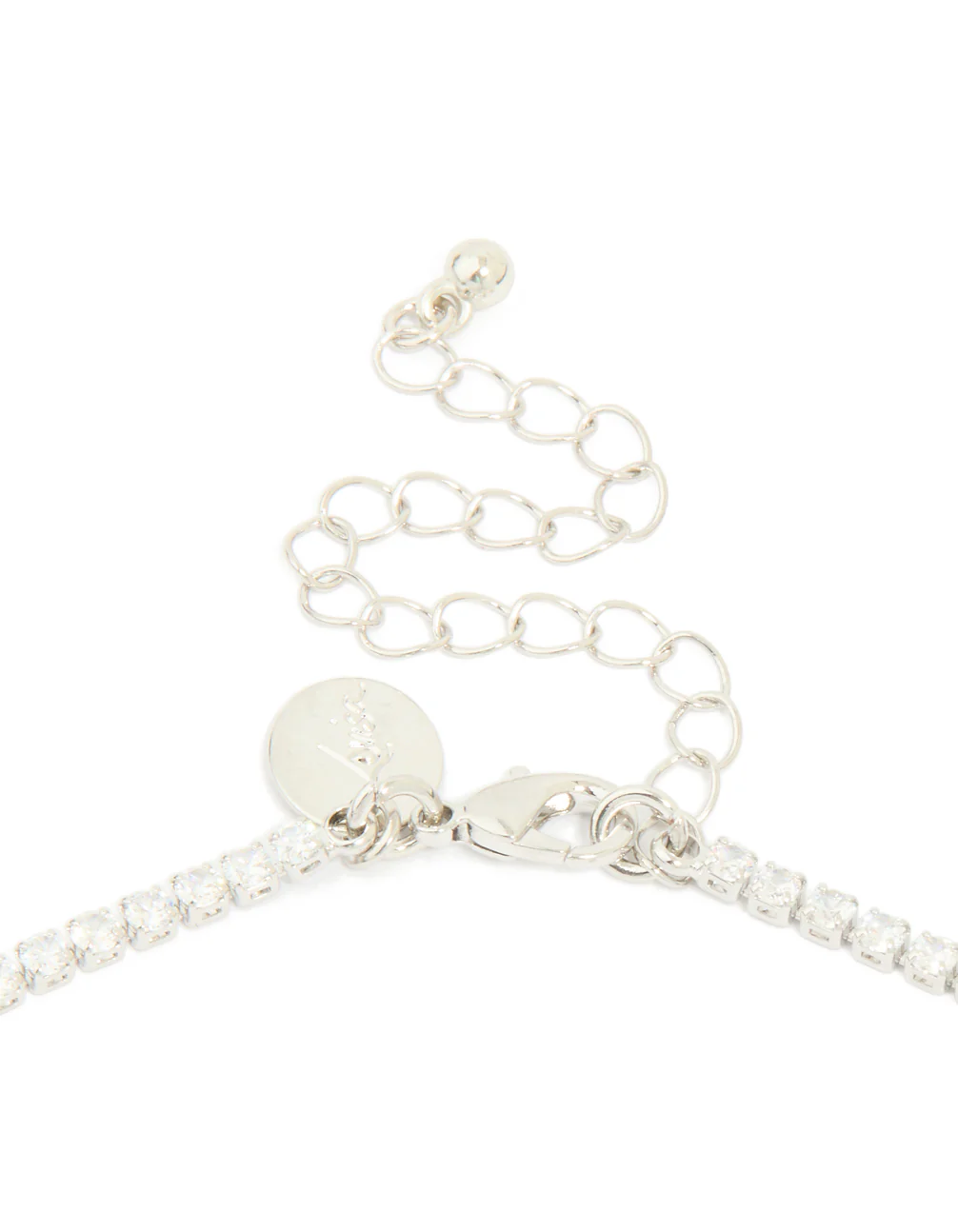 Silver Cubic Zirconia Vine Necklace & Earrings Set - Image 3