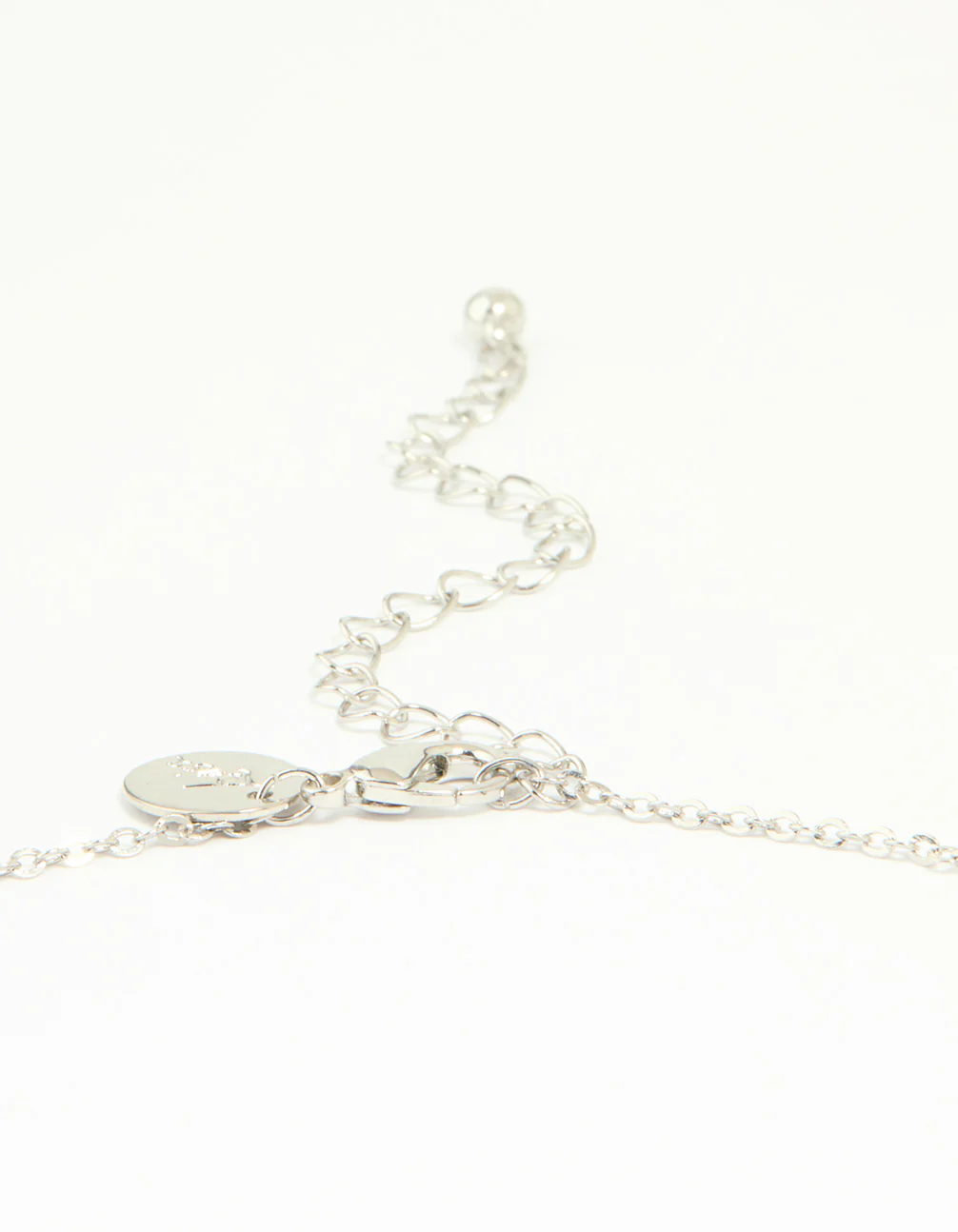 Silver Cubic Zirconia Vine Pear Necklace - Image 5