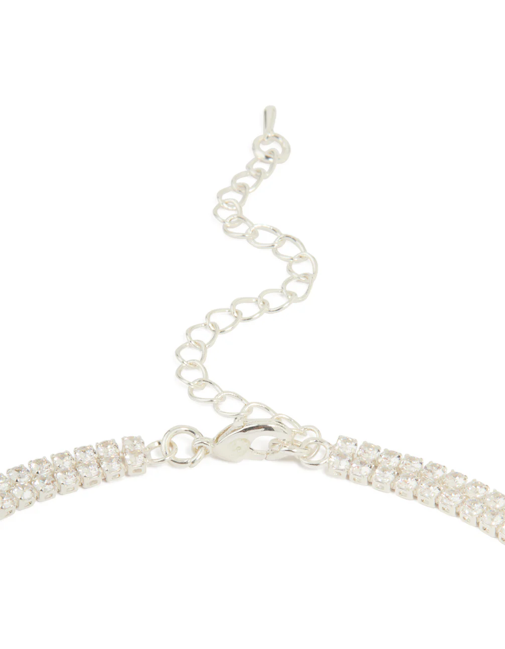 Silver Cubic Zirconia Y-Necklace & Drop Earrings Set - Image 3