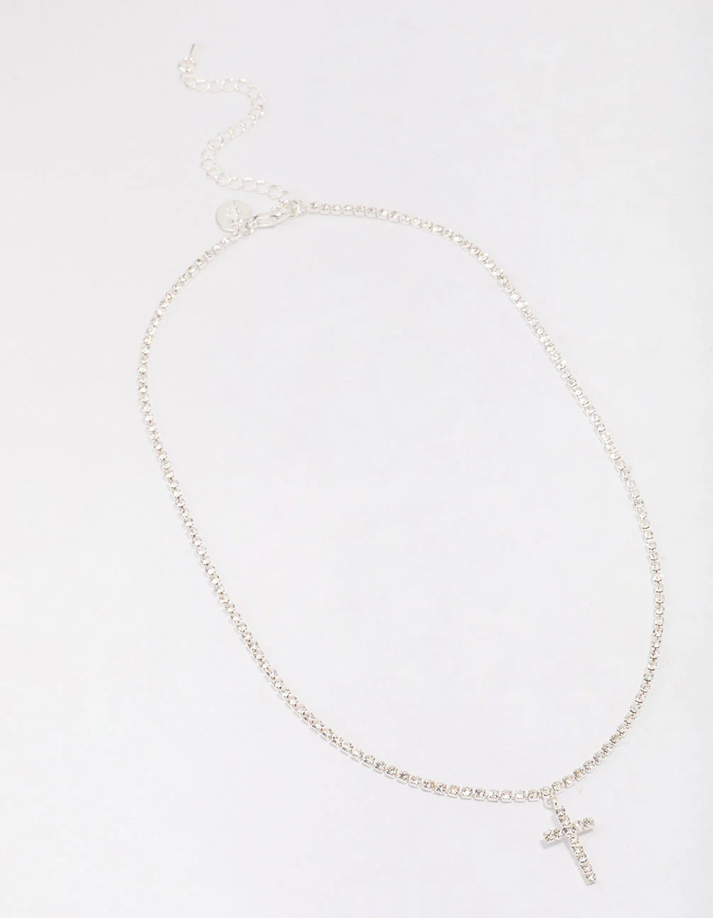 Silver Cup Chain Cross Pendant Necklace - Image 3