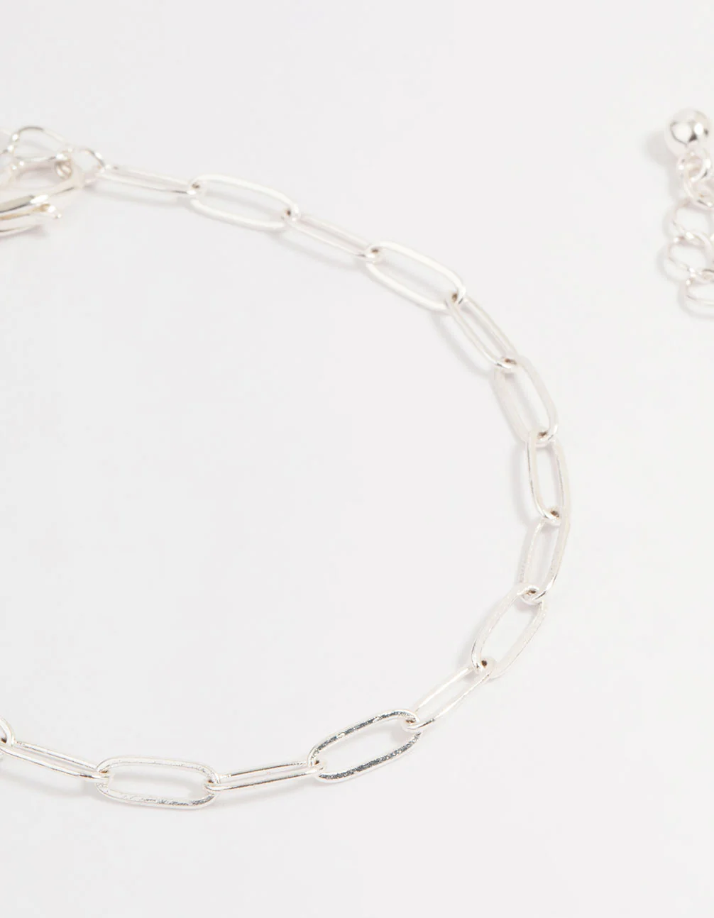 Silver Cupchain Figaro Bracelets 5-Pack - Image 2