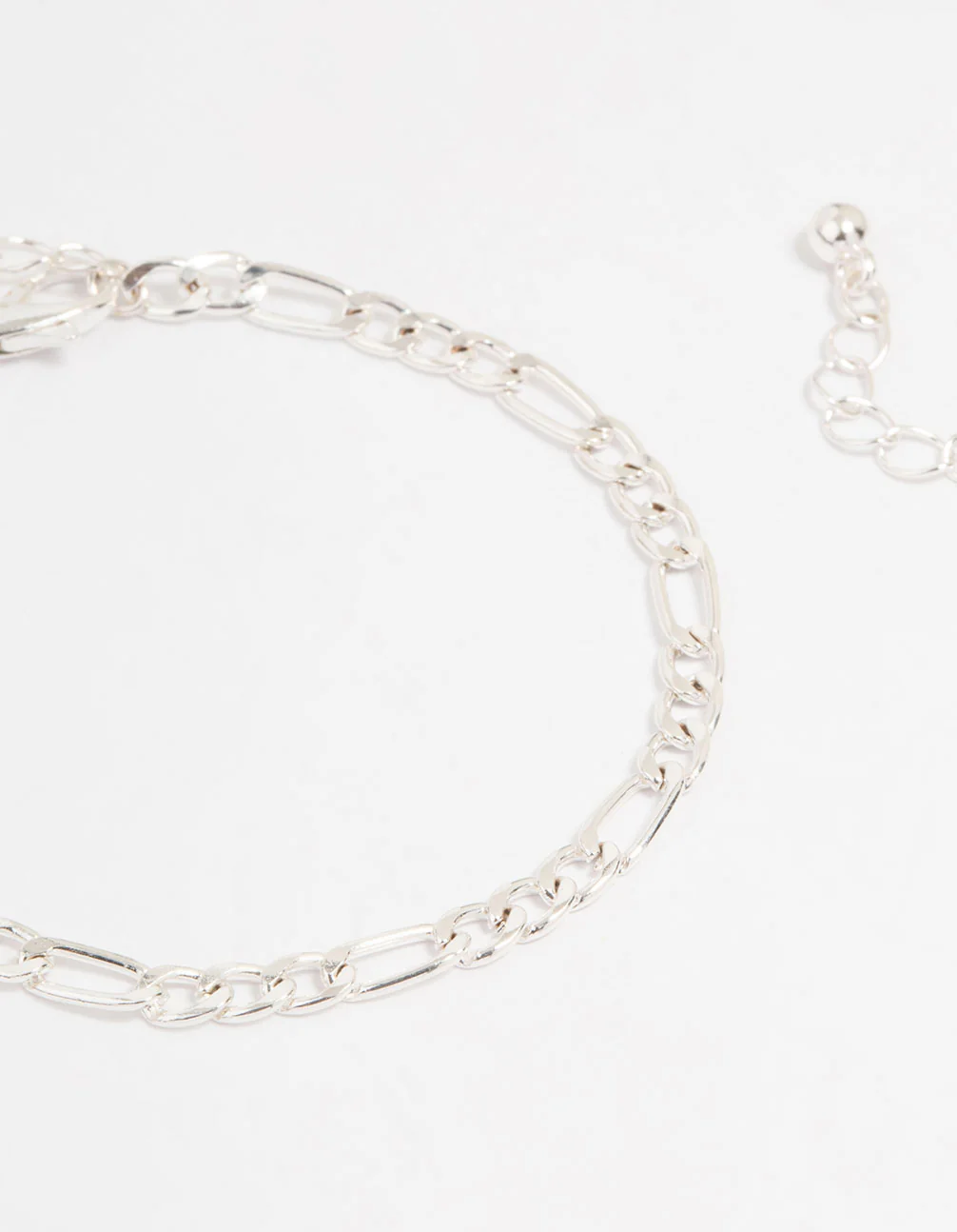 Silver Cupchain Figaro Bracelets 5-Pack - Image 3