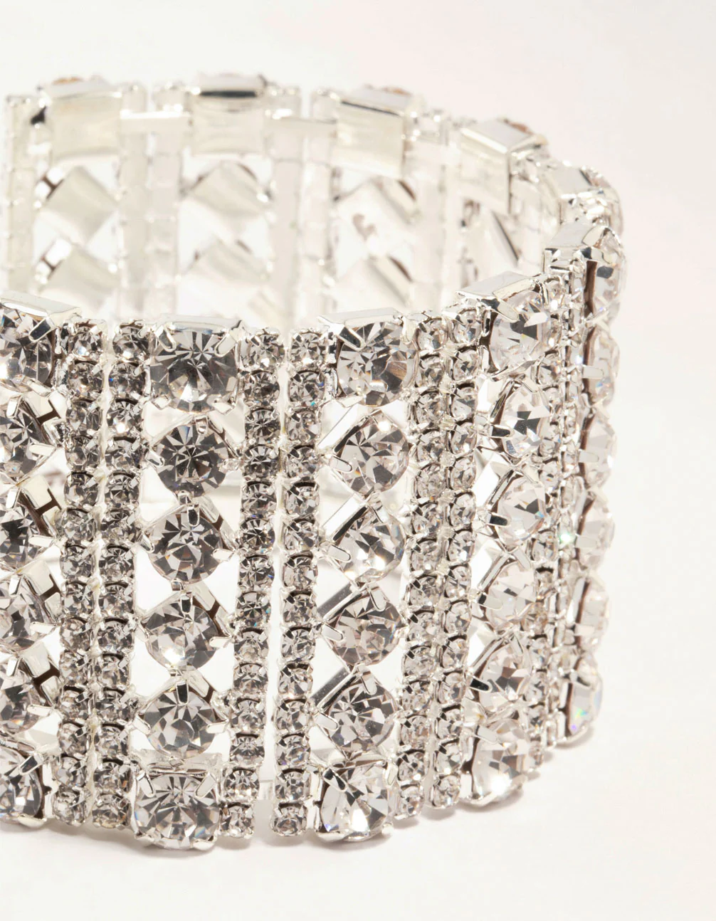 Silver Diamante Caged Wrist Cuff - Image 2
