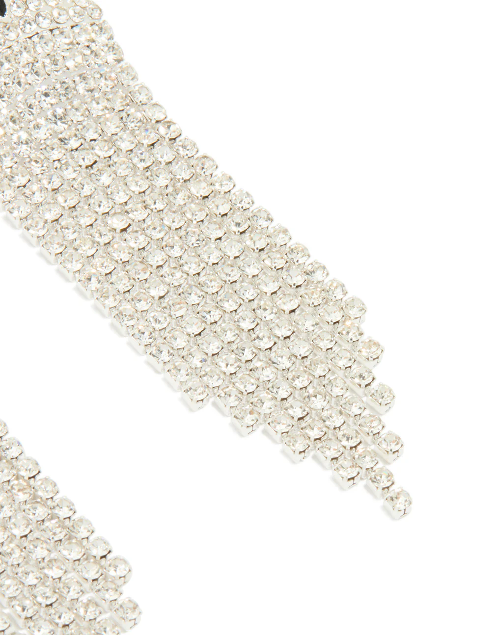 Silver Diamante Cupchain Ghost Drop Earrings - Image 3