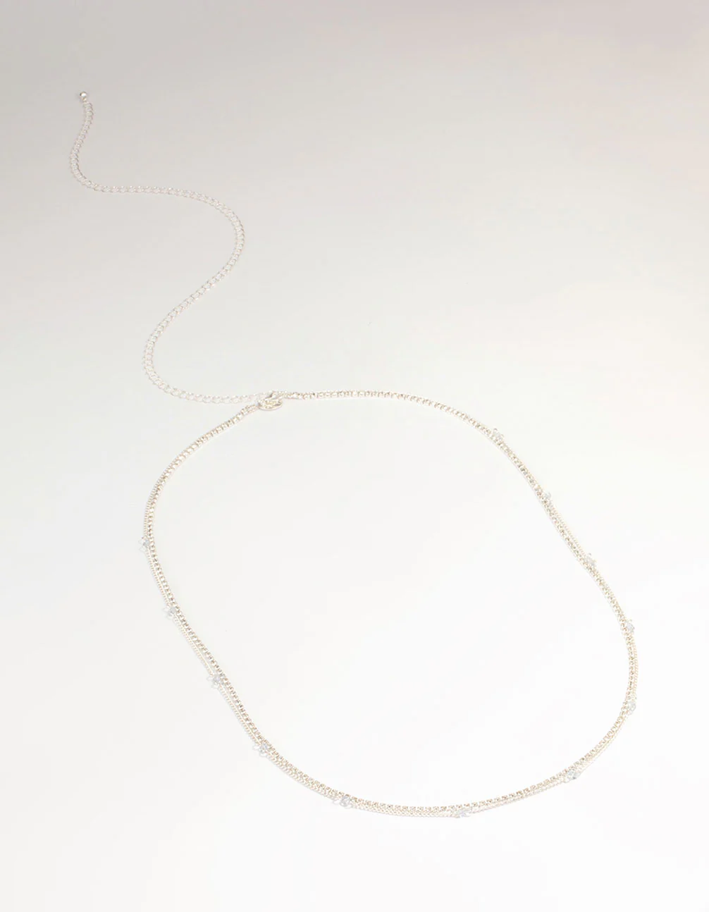 Silver Diamante Cupchain Waist Chain - Image 2