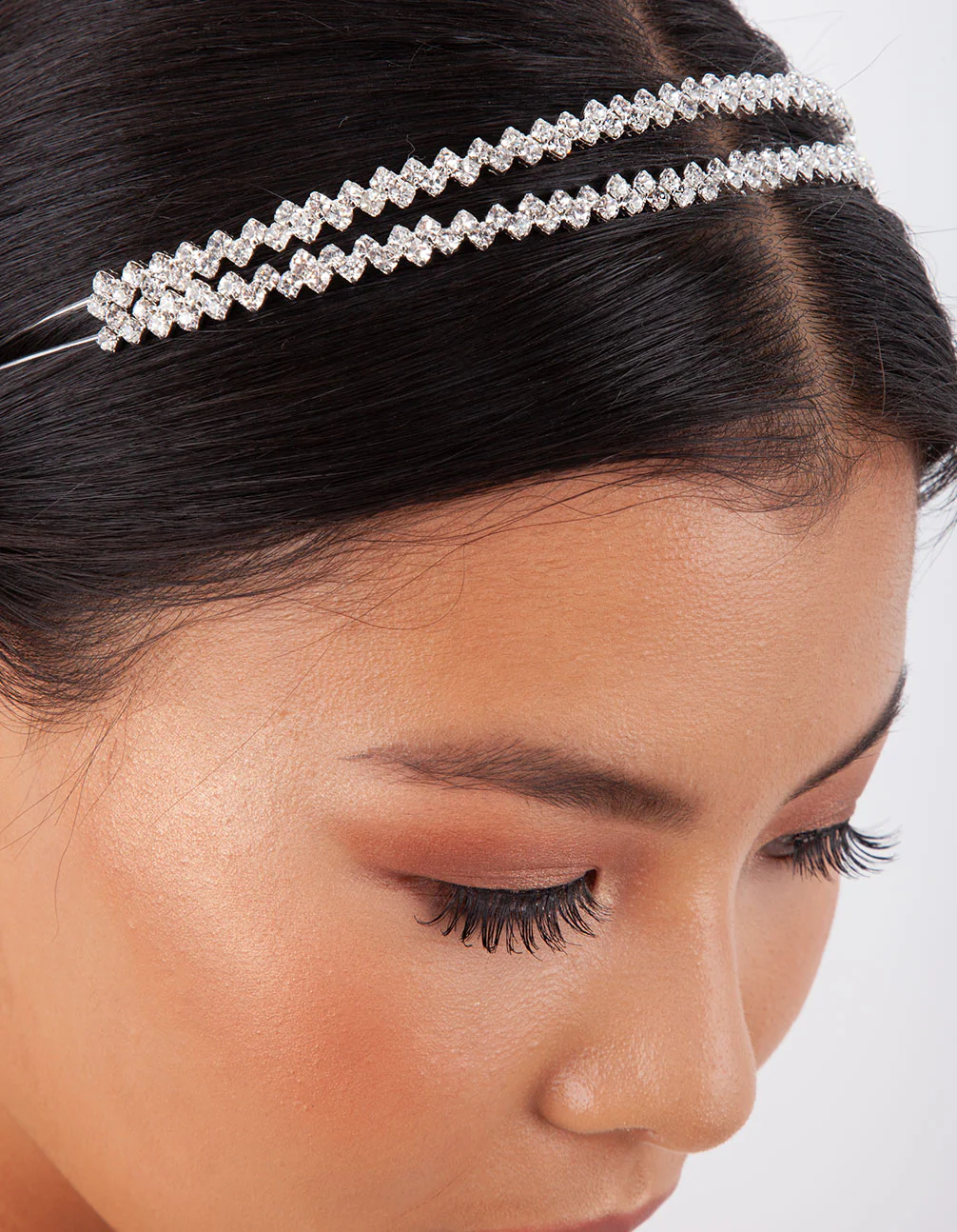 Diamante Double Row Zig Zag Headband - Image 2
