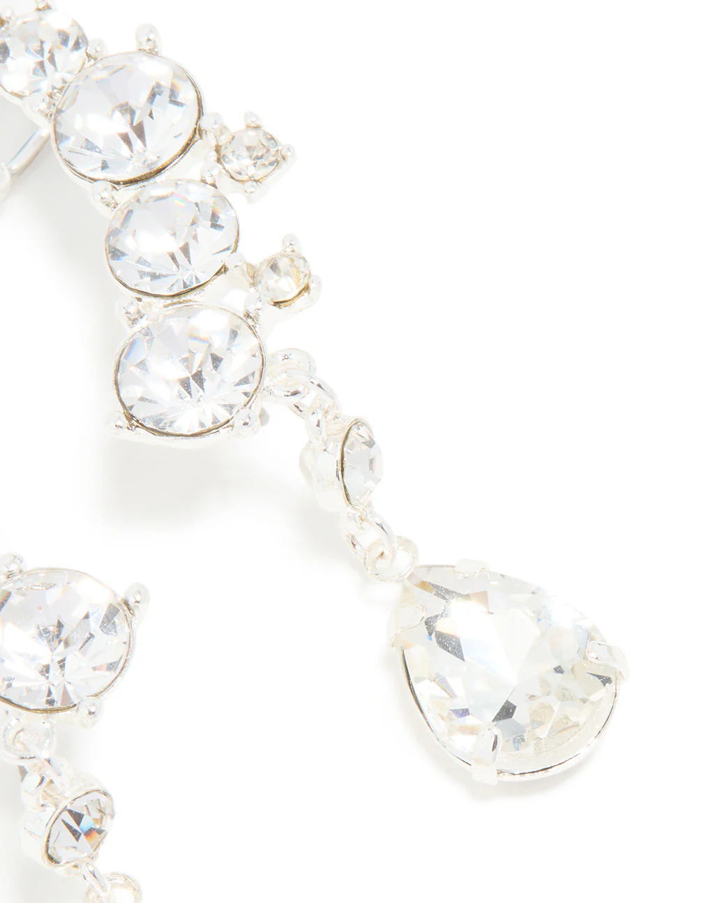 Silver Diamante Drop Ear Cuffs - Image 3