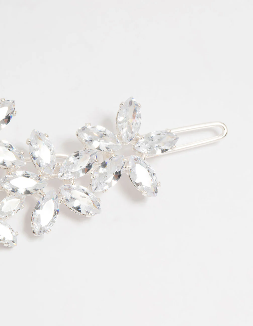 Silver Diamante Flower Cluster Hair Clip - Image 3