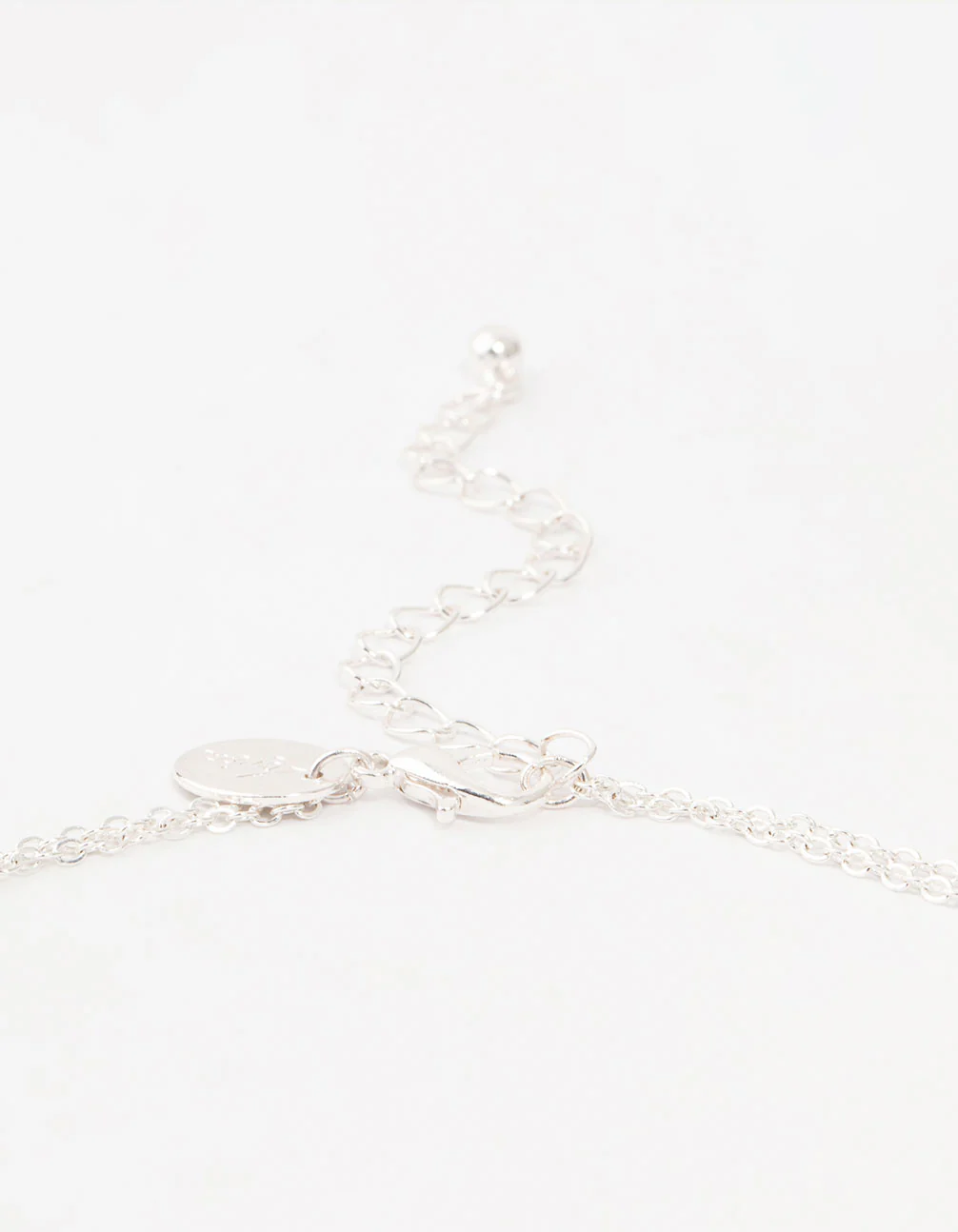 Silver Diamante Flower Layered Necklace - Image 5