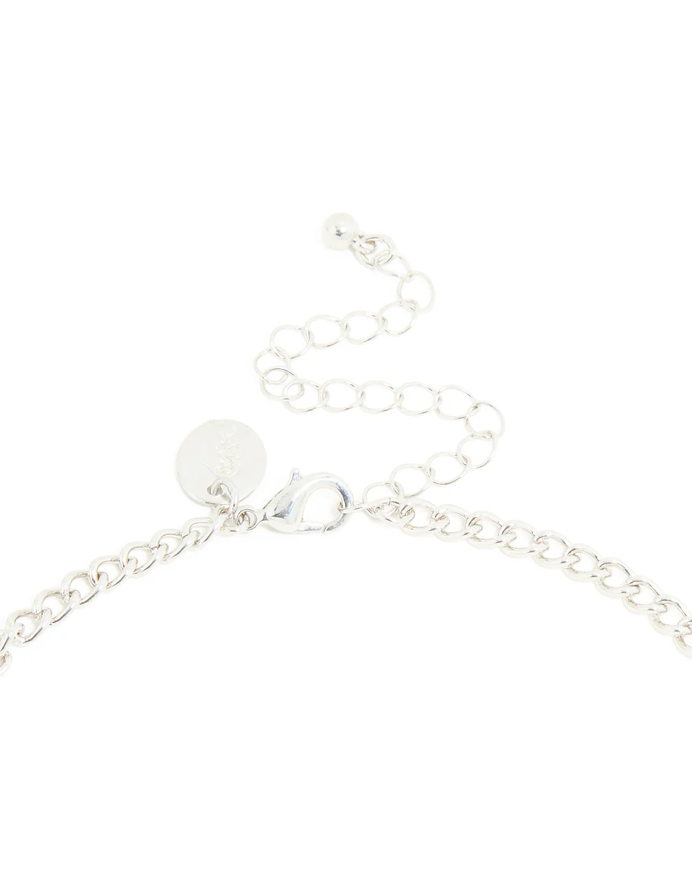 Silver Diamante Multi Drop Necklace - Image 3