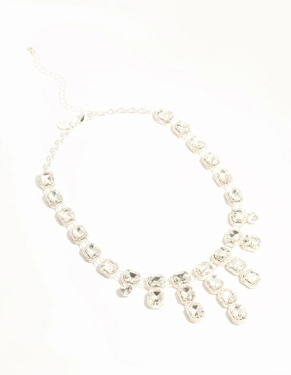 Silver Diamante Pendant Necklace - Image 4