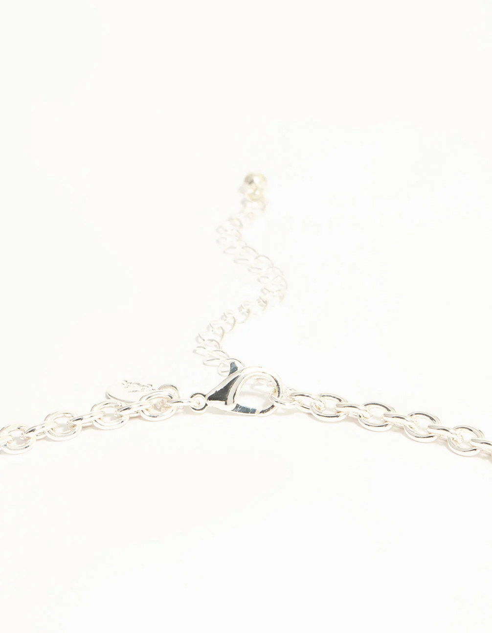 Silver Diamante Pendant Necklace - Image 5
