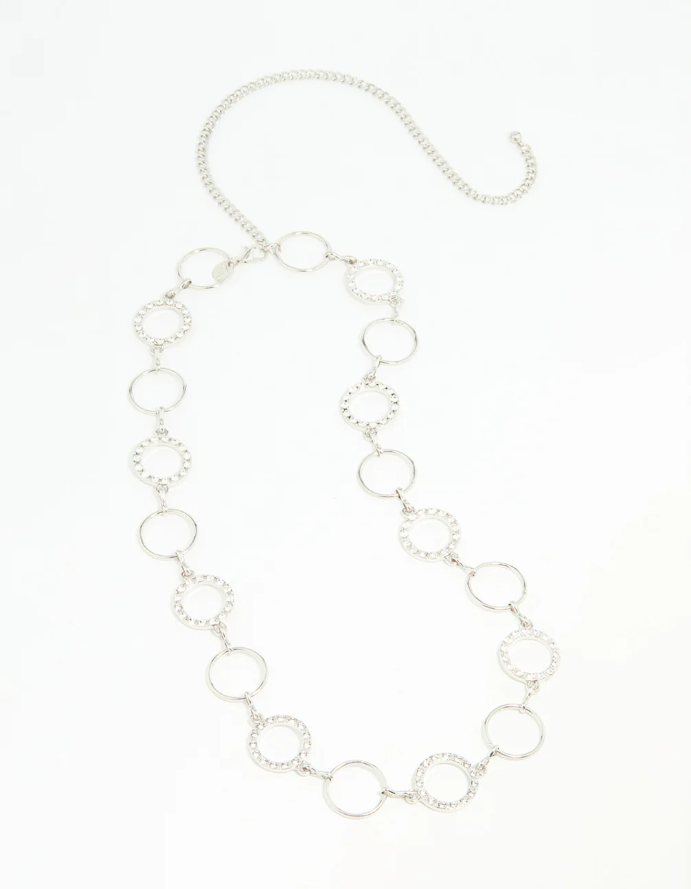 Silver Diamante & Plain Circle Belt - Image 2