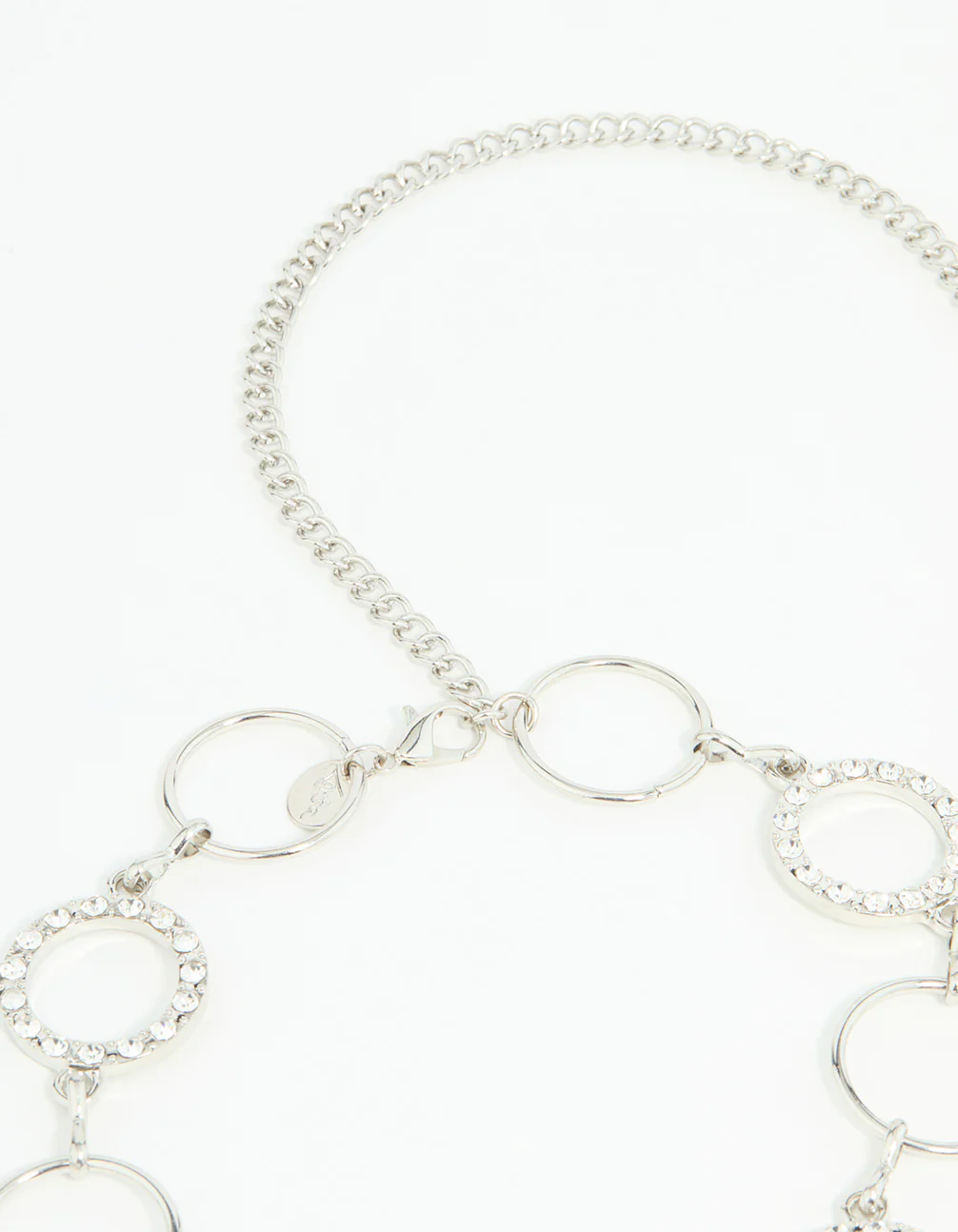 Silver Diamante & Plain Circle Belt - Image 3