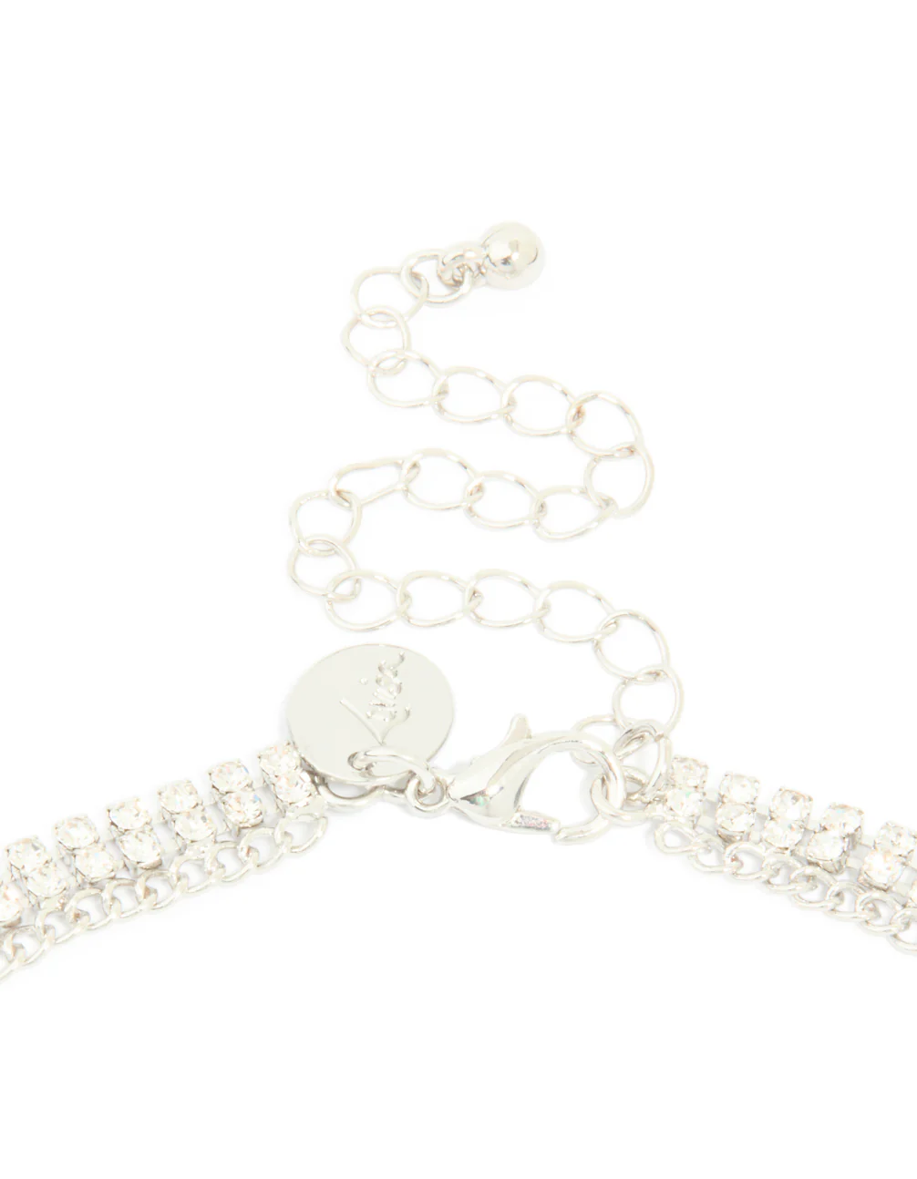 Silver Diamante Princess Statement Necklace - Image 5
