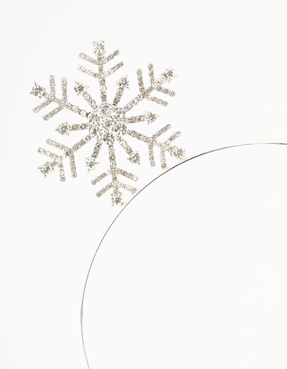Silver Diamante Snowflake Reindeer Antler Headband - Image 2