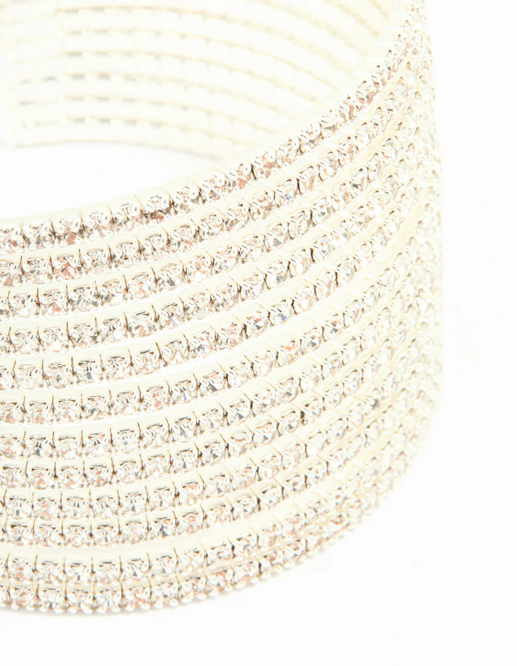 Silver Diamante Strand Wrist Cuff - Image 2