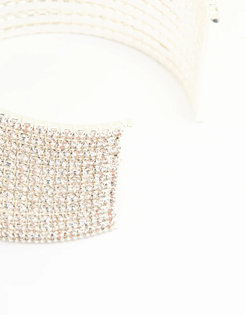 Silver Diamante Strand Wrist Cuff - Image 3