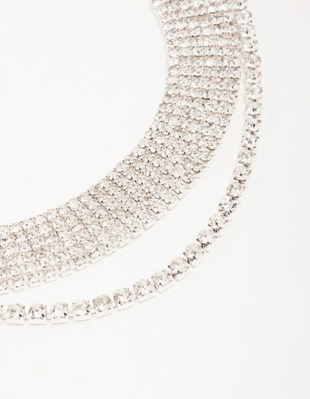 Silver Diamante Thick Tennis Bracelet - Image 2