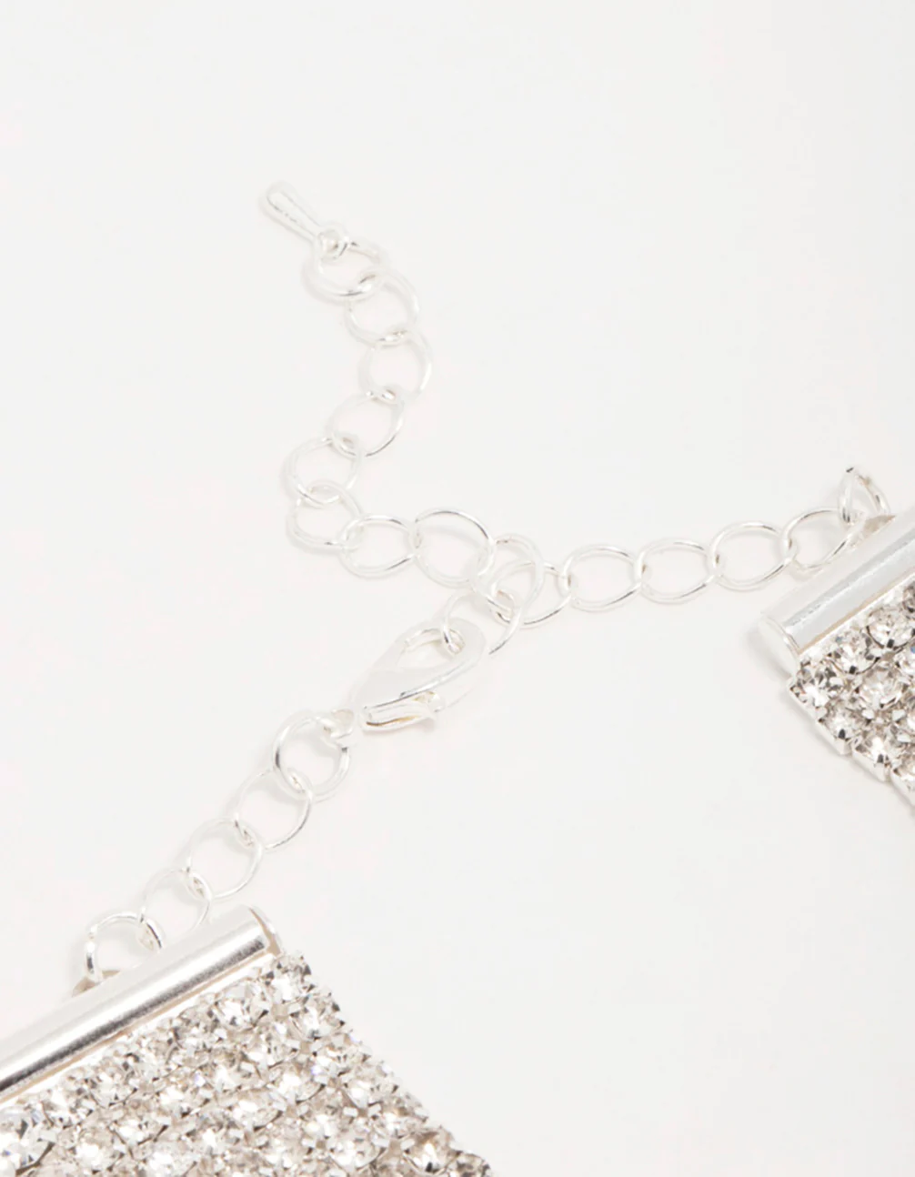 Silver Diamante Thick Tennis Bracelet - Image 3