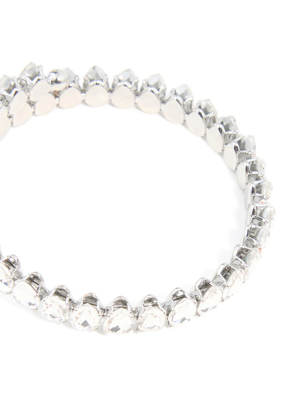 Silver Diamante Wrapped Bangle - Image 4