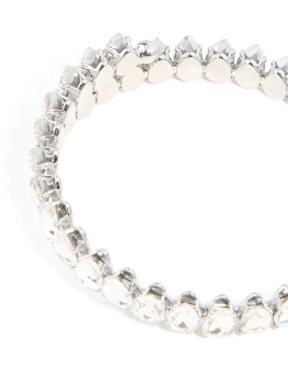 Silver Diamante Wrapped Bangle - Image 5
