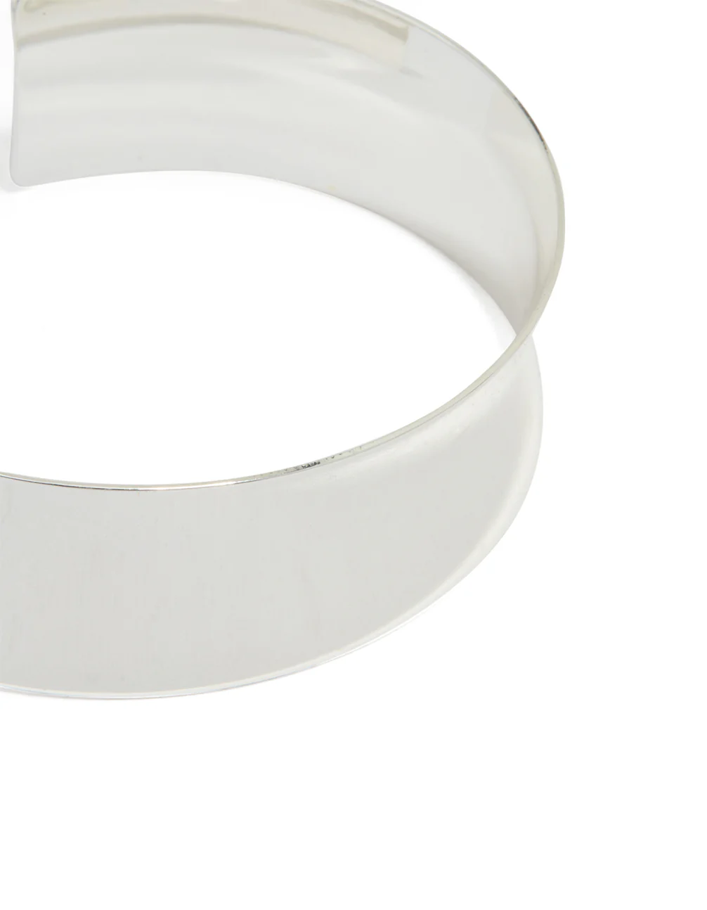 Silver Flat Wide Wrist Cuff - Image 2