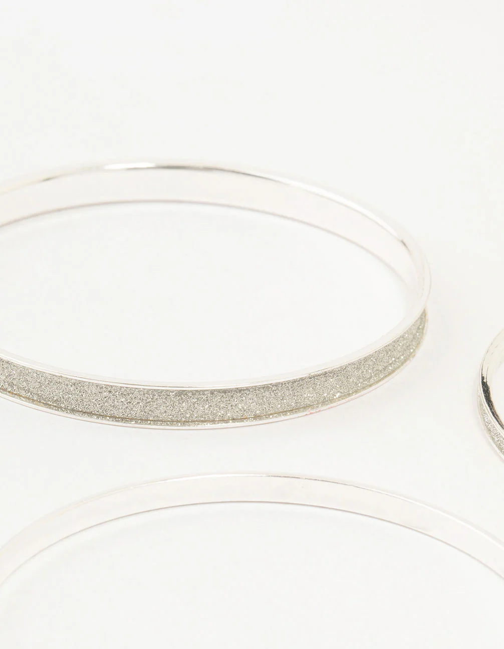 Silver Glitter Paper & Diamante Bangles 5-Pack - Image 3
