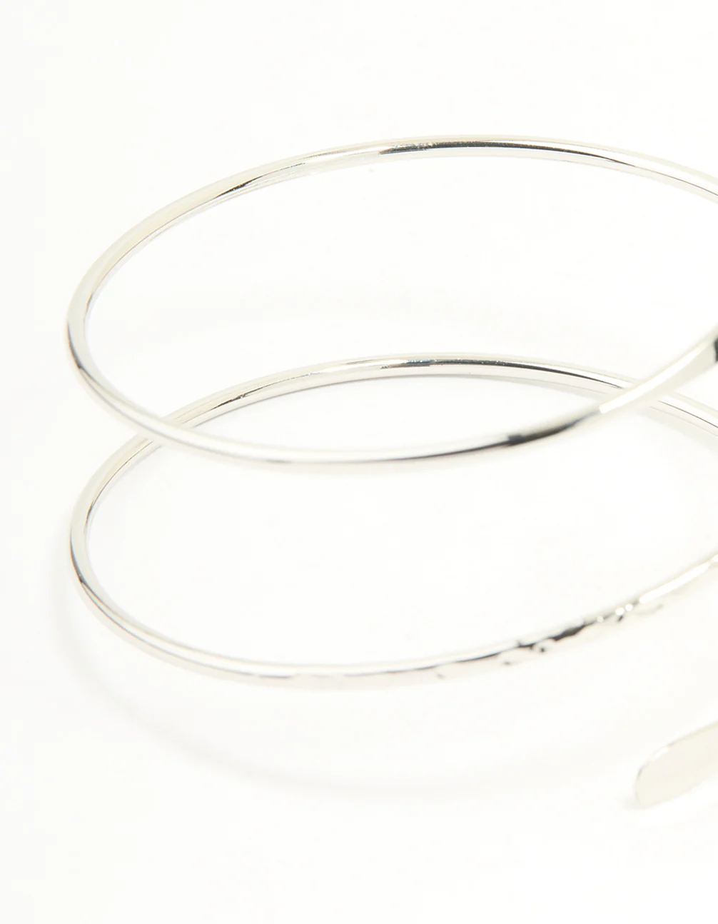 Silver Hammered Arm Cuff - Image 3
