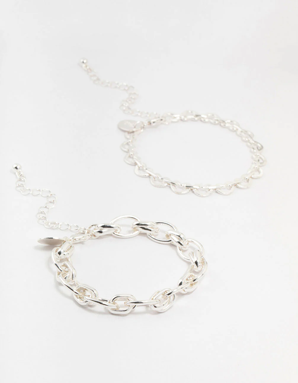 Silver Heart & Ball Chain Bracelets 4-Pack - Image 3