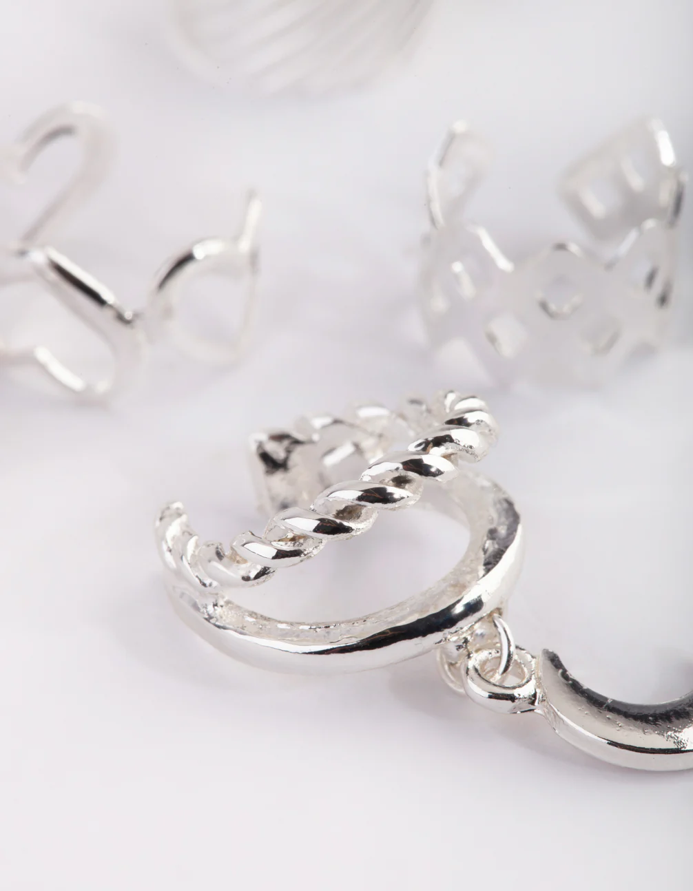 Silver Heart & Moon Ear Cuff - Image 3