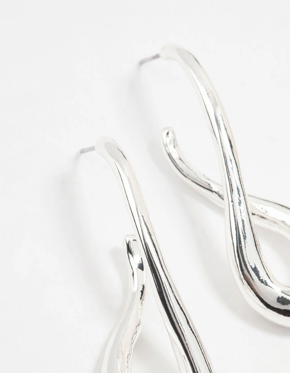 Silver Infinity Hoop Earrings - Image 2