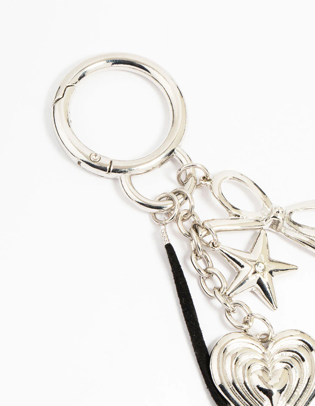 Silver Mirror Heart Keychain - Image 2