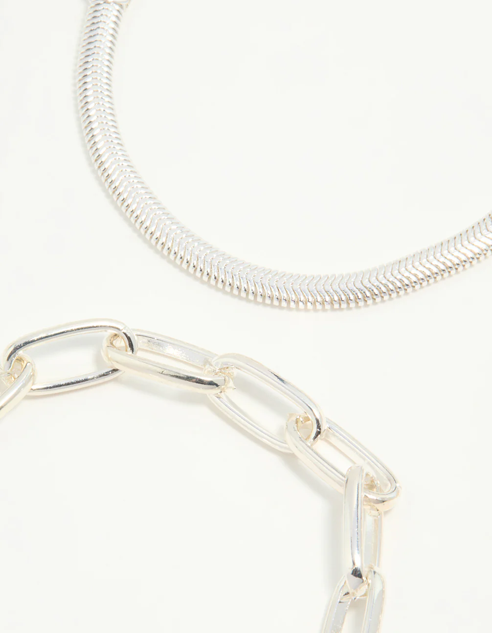 Silver Mixed Chains Bracelet 3-Pack - Image 2